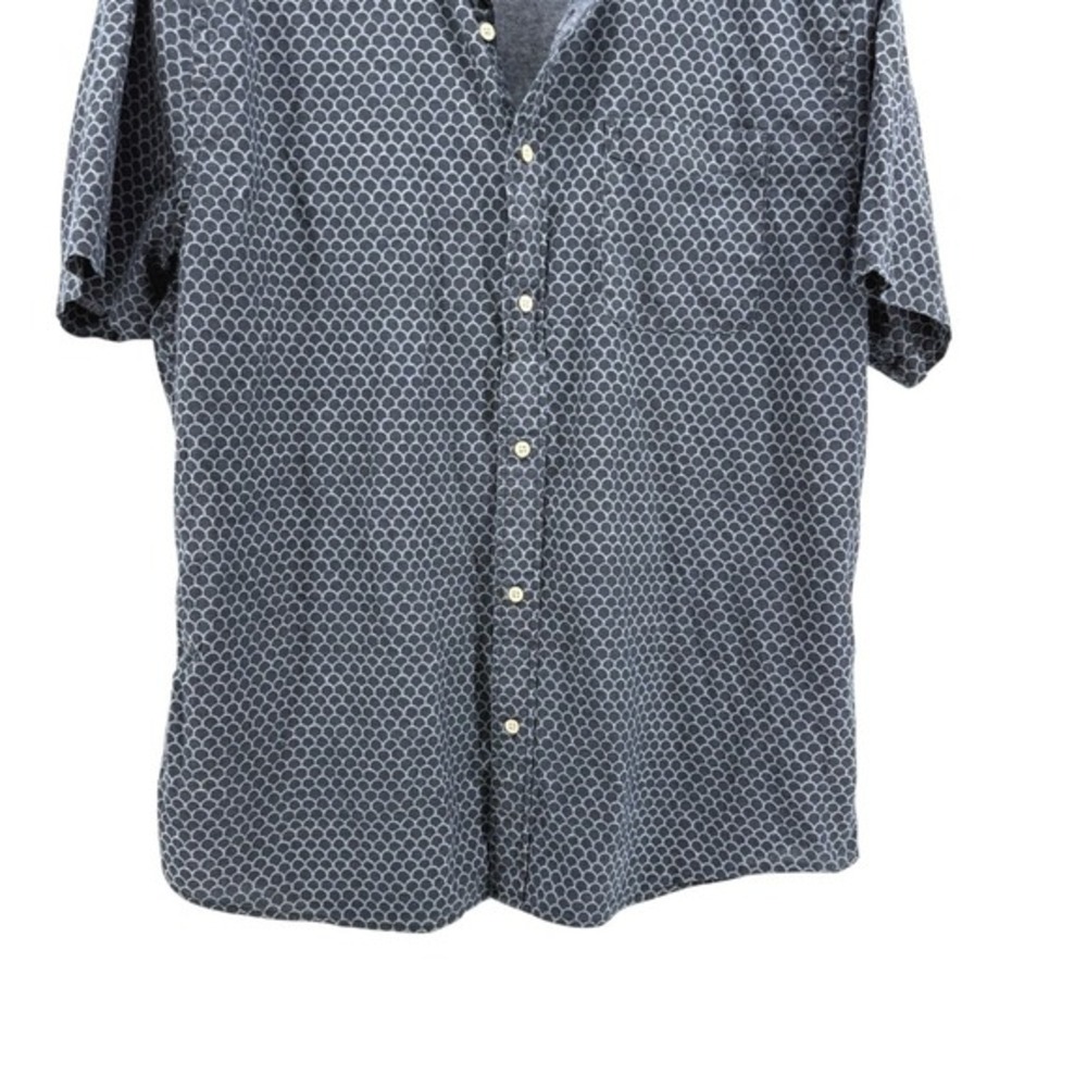 Faherty Shirt Mens XXL Pre-Owned‎ Blue/Gray Geometric Pattern Organic Cotton - Picture 8 of 12